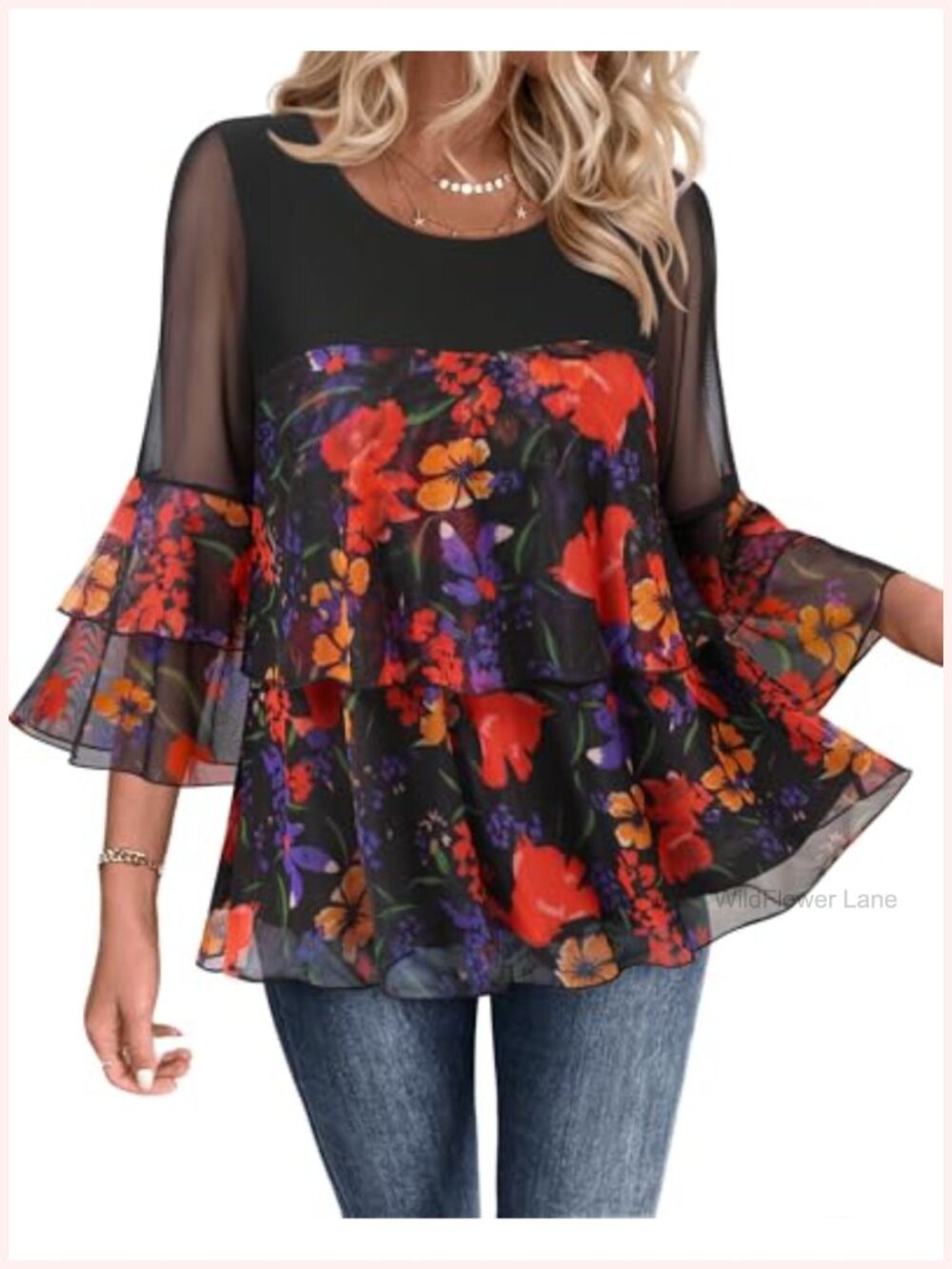 Sparkly Sequin Peplum Blouse 3/4 Sleeve Ruffles Elegant Evening Tunic Stretch